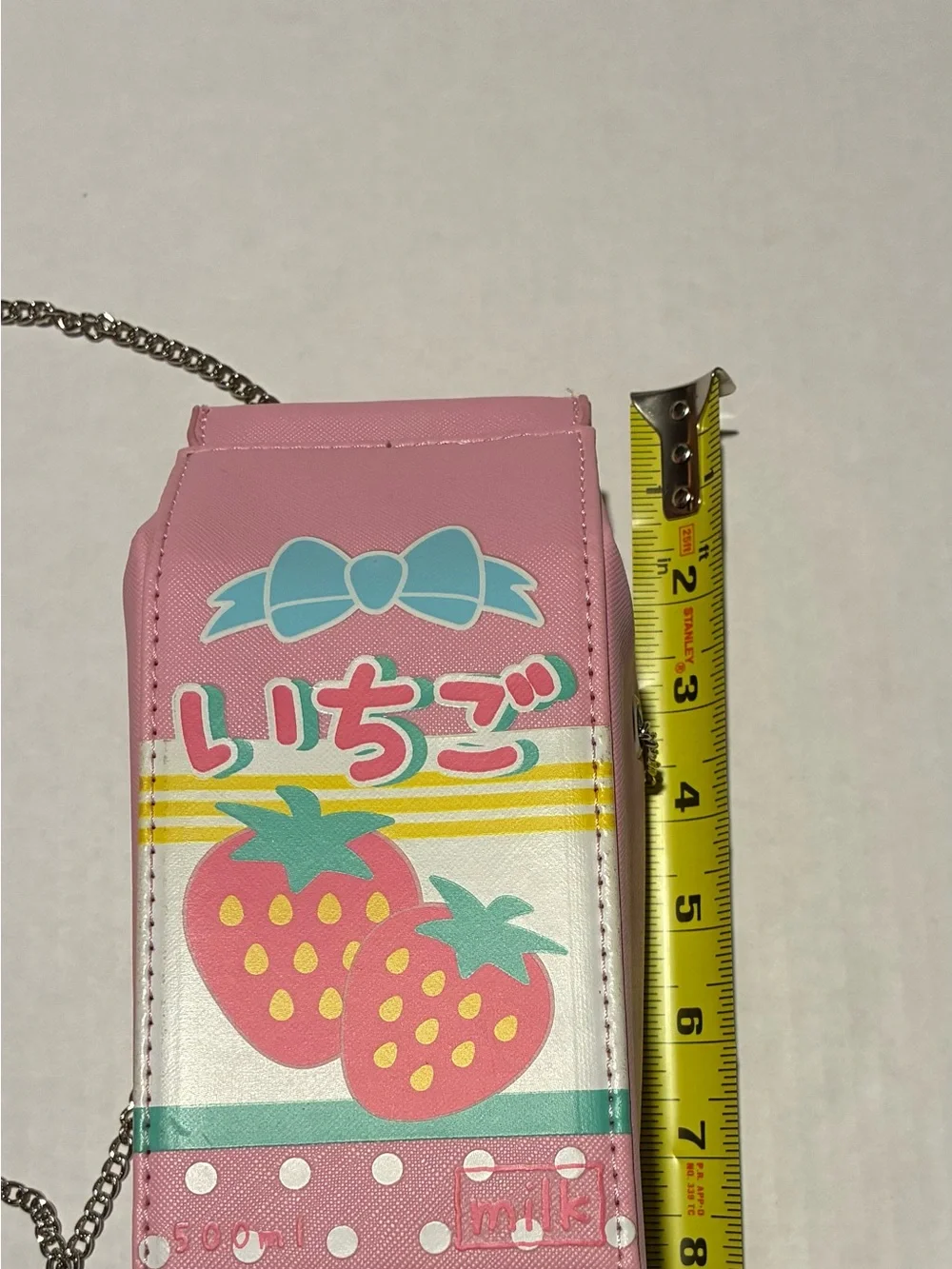 BIOWORLD Pink Strawberry Crossbody Bag - Cute Strawberry Print